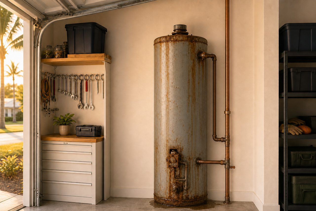 Water heater replacement — before