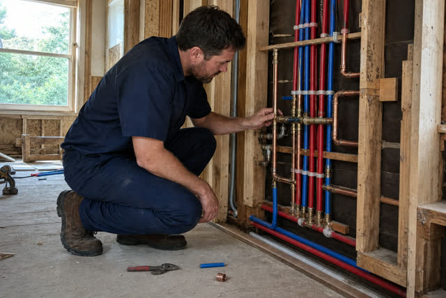 Repiping — Bayshore Plumbing on the job